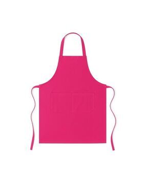 Pink Adjustable Apron with Pockets – Unisex Polyester Apron for Cooking, Crafts,